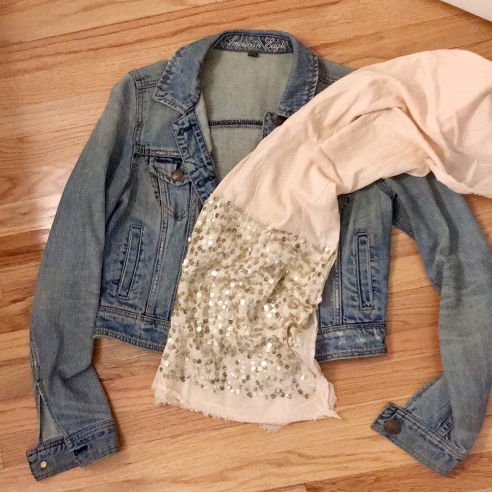 Sequinned Anthropologie scarf